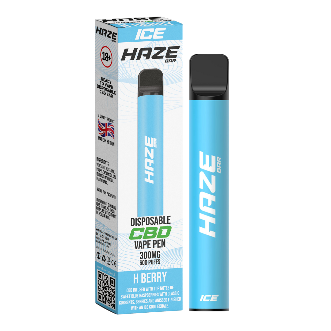 H Berry Ice Haze CBD Vape Disposable 300MG 600 Puffs
