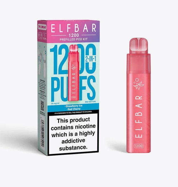 2 in 1 Elfbar 1200 Puffs Prefilled Pod Kit Box of 5 - #Simbavapeswholesale#