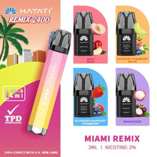 4 in 1 Hayati Remix 2400 Puffs Disposable Vape Pod Kit Box of 5-Miami Remix-vapeukwholesale