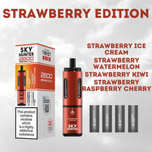 4 in 1 Sky Hunter 2600 Puffs Disposable Vape - Box of 5-Strawberry Edition-vapeukwholesale