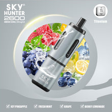 4 in 1 Sky Hunter 2600 Puffs Disposable Vape Box of 5-Titanium Edition-vapeukwholesale