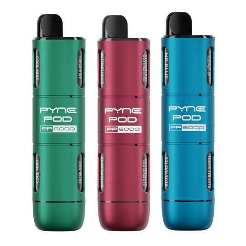 6 in 1 Pyne Pod PP6000 Disposable Vape Pod Kit Box of 5 - Adventure Edition - vapeukwholesale