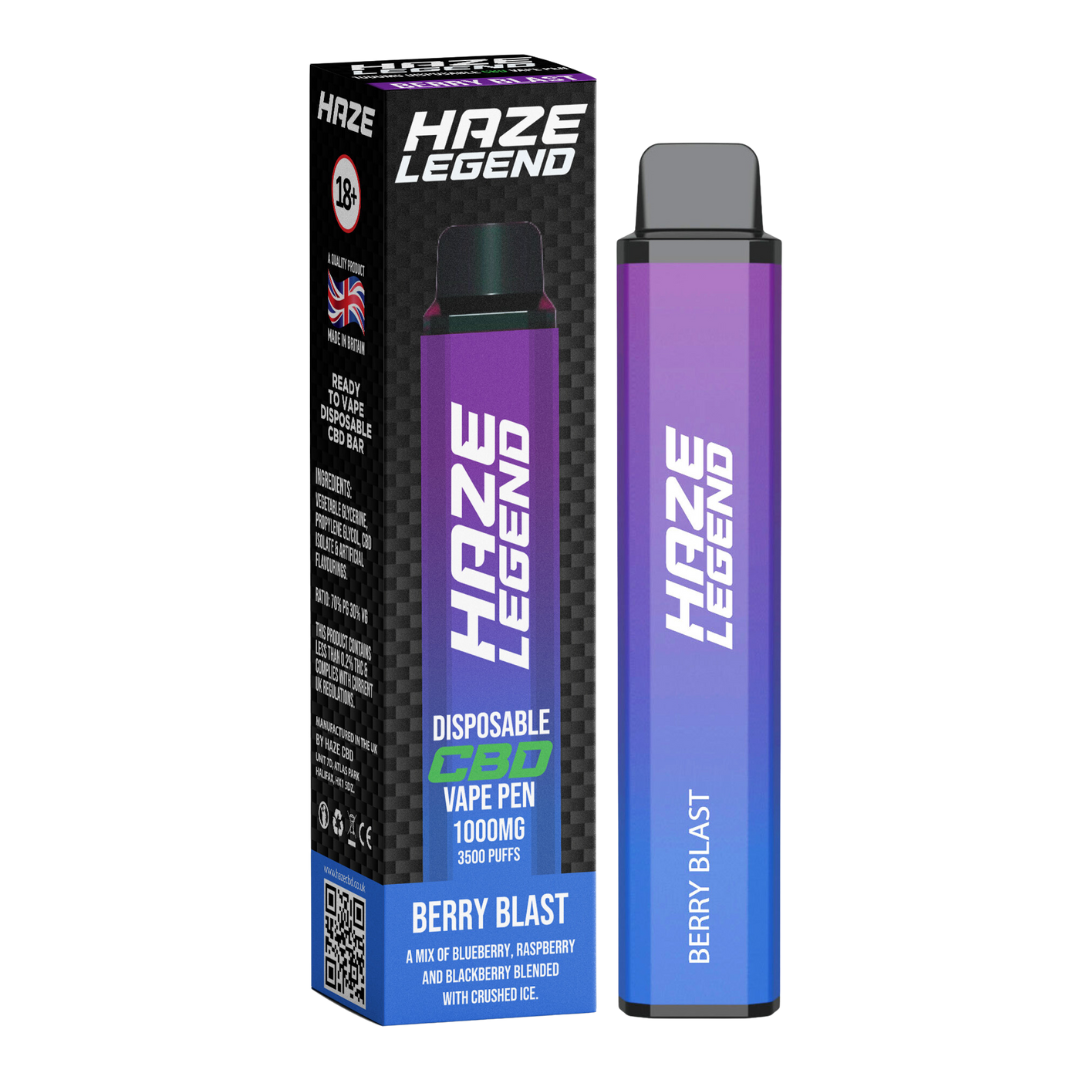 Haze Legend Berry Blast 1000mg 3500 Puffs Disposble Vape