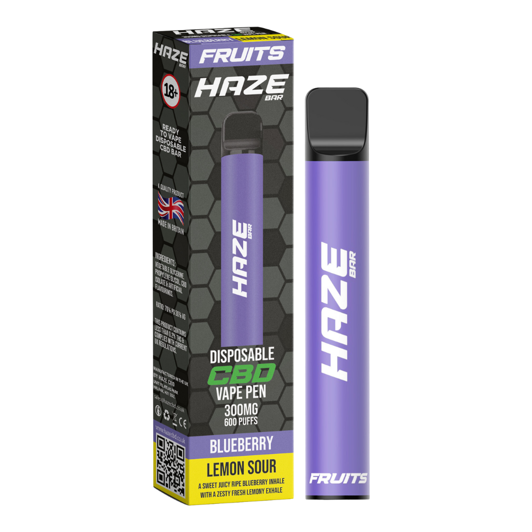 Blueberry Lemon Sour Haze CBD Vape Disposable 300MG 600 Puffs