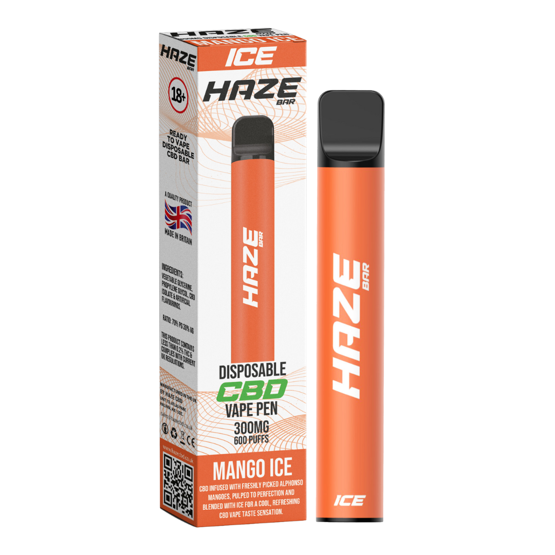 Mango Ice Haze CBD Vape 300MG 600 Puffs