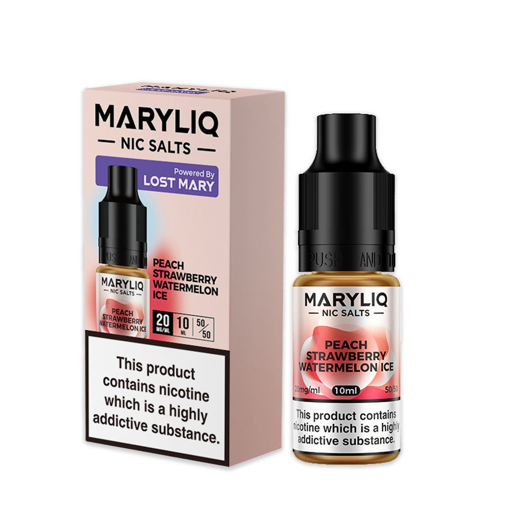 MaryLiq Peach Strawberry Watermelon Ice Nic Salt